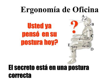 Usted ya pensó en su postura hoy?