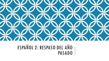 ESPAÑOL 2: RESPASO DEL AÑO PASADO. LET’S BEGIN WITH PRONOUNS! SUBJECT PRONOUNS take the place of the subject (noun) of the sentence. Yo Tú Él / Ella /