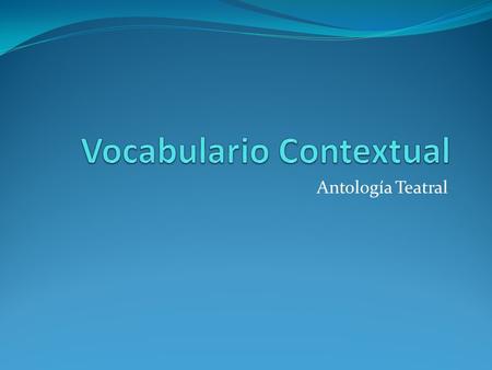Vocabulario Contextual