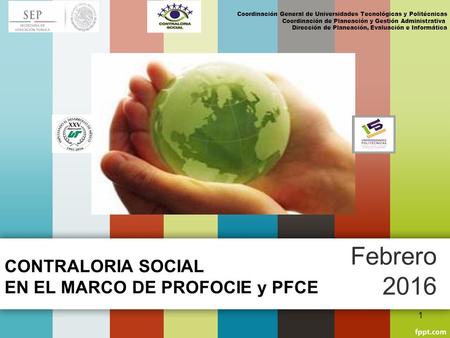 CONTRALORIA SOCIAL EN EL MARCO DE PROFOCIE y PFCE