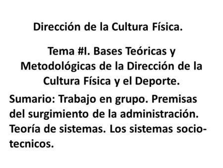 Dirección de la Cultura Física.