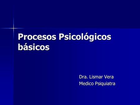 Procesos Psicológicos básicos