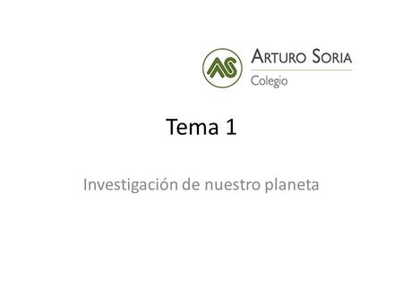 Investigación de nuestro planeta