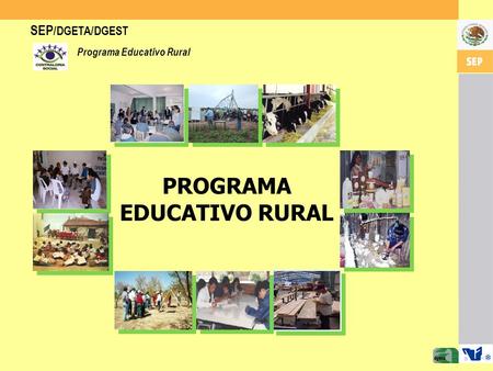 SEP /DGETA/DGEST Programa Educativo Rural PROGRAMA EDUCATIVO RURAL.