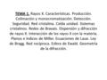 TEMA 1. Rayos X. Características. Producción. Colimación y monocromatización. Detección. Seguridad. Red cristalina. Celda unidad. Sistemas cristalinos.
