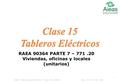 Clase 15 Tableros Eléctricos AIEAS – Matrícula Legajo 237/2012 – Resol. MG -249/2012 Autor: M.A.R.F - 2014- Salta 1 RAEA 90364 PARTE 7 – 771.20 Viviendas,