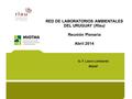 RED DE LABORATORIOS AMBIENTALES DEL URUGUAY (Rlau) Reunión Plenaria Abril 2014 Q. F. Laura Lombardo MGAP.