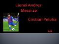 Lionel Andrés Messi (Rosario, Santa Fe, Argentina, 24 de junio de 1987), mejor conocido como Leo Messi, 3 es un futbolista argentino. Juega como delanteroen.