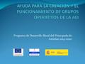 Programa de Desarrollo Rural del Principado de Asturias 2014-2020.