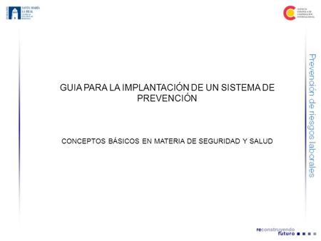 GUIA PARA LA IMPLANTACIÓN DE UN SISTEMA DE PREVENCIÓN CONCEPTOS BÁSICOS EN MATERIA DE SEGURIDAD Y SALUD.