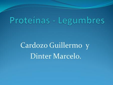 Cardozo Guillermo y Dinter Marcelo.. ¿Que son las Proteínas? Las Proteínas son macromoléculas, cuya unidades monomericas son los aminoácidos. Las Proteínas.