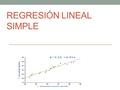 REGRESIÓN LINEAL SIMPLE. Temas Introducción Análisis de regresión (Ejemplo aplicado) La ecuación de una recta Modelo estadístico y suposiciones Estimación.