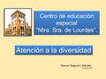Centro de educación especial “Ntra. Sra. de Lourdes”. Atención a la diversidad Manuel Salgueiro Méndez 21-marzo-2012.