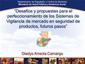 Departamento de Regulación y Control de Alimentos Ministerio de Salud Pública y Asistencia Social Gladys Arreola Camargo Gladys Arreola Camargo “Desafíos.