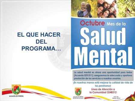 EL QUE HACER DEL PROGRAMA…. VISITAS A EPS PROCEDIMIENTO Y CONTENIDOS VISITAS OFICIADAS PREVIAMENTE. ENFASIS EN LA TRANSVERSALIZACION DEL COMPONENTE DE.