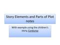 Story Elements and Parts of Plot notes With example using the children’s story, Corduroy.