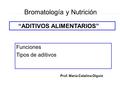 Bromatología y Nutrición