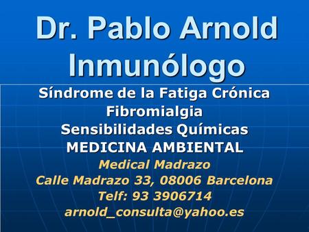 Dr. Pablo Arnold Inmunólogo