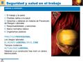 Seguridad y salud en el trabajo