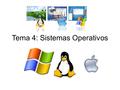 Tema 4: Sistemas Operativos. 4.1. Introducción Un sistema operativo es software. Un SO es un conjunto de programas destinado a administrar los recursos.