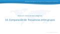 14. Comparación de frecuencias entre grupos Módulo III: Análisis de datos categóricos Análisis de Datos Aplicado a la Investigación Científica www.CursodeEstadistica.com.