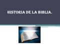 Historia de la Biblia..