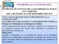 INFORME A LA CIUDADANÍA RENDICIÓN DE CUENTAS DEL GAD PARROQUIAL RURAL SAN LORENZO DEL 1 DE ENERO AL 31 DE DICIEMBRE DEL 2015 CON LA FINALIDAD DE DAR CUMPLIMIENTO.