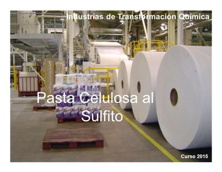 Pasta Celulosa al Sulfito