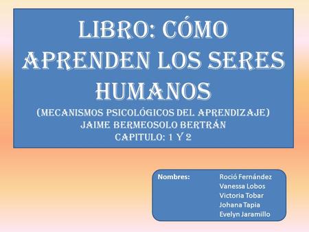 Libro: Cómo aprenden los seres humanos