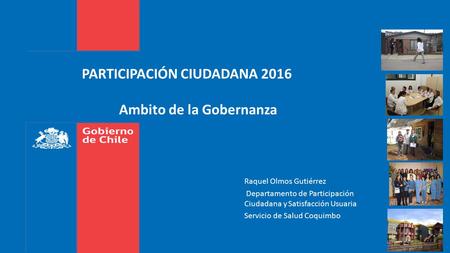 PARTICIPACIÓN CIUDADANA 2016 Ambito de la Gobernanza