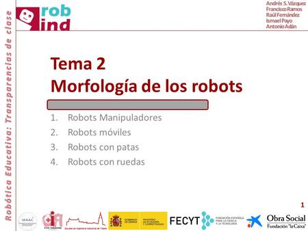 Tema 2 Morfología de los robots