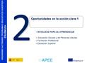 ORGANISMO AUTÓNOMO PROGRAMAS EDUCATIVOS EUROPEOSERASMUS+ 2 Oportunidades en la acción clave 1 MOVILIDAD PARA EL APRENDIZAJE. Educación Escolar y de Personas.