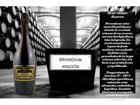 CAVA Brut Nature Reserva Presenta un color amarillo pálido que denota la excelente crianza de un reserva, con una burbuja fina y bien integrada. En nariz.