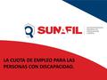 LA CUOTA DE EMPLEO PARA LAS PERSONAS CON DISCAPACIDAD.