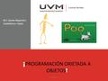 título ¡ ! ¡ PROGRAMACIÓN ORIETADA A OBJETOS ! 1 M.C Jaime Alejandro Castellanos López JCastellanos.