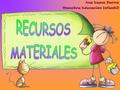 Ana López Parra Maestra Educación Infantil RECURSOS MATERIALES.
