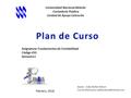 Plan de Curso Asignatura: Fundamentos de Contabilidad Código 631