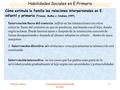 Ceferino ArtilesEntrenamiento en Habilidades Sociales 1 Cómo estimula la familia las relaciones interpersonales en E. infantil y primaria (Trianes, Muñoz.