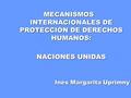 MECANISMOS INTERNACIONALES DE PROTECCIÓN DE DERECHOS HUMANOS: