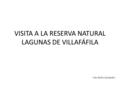 VISITA A LA RESERVA NATURAL LAGUNAS DE VILLAFÁFILA Iván Nuño Sampedro.