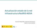 Actualización estado de la red Infraestructura RedIRIS-NOVA 1 Grupos de Trabajo XXXIX, Instituto de Salud Carlos III Madrid, 11 de junio de 2015.