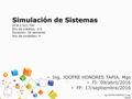 Simulación de Sistemas