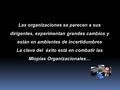 La clave del éxito está en combatir las Miopías Organizacionales…