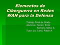 Elementos de Ciberguerra en Redes WAN para la Defensa