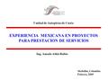 EXPERIENCIA MEXICANA EN PROYECTOS PARA PRESTACION DE SERVICIOS Medellín, Colombia Febrero, 2005 Unidad de Autopistas de Cuota Ing. Amado Athié Rubio.