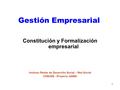 Gestión Empresarial Constitución y Formalización empresarial