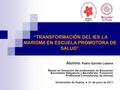 Alumno : Pablo Garrido Lozano Master en formación del profesorado de Educación Secundaria Obligatoria y Bachillerato, Formación Profesional y enseñanzas.