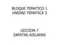 BLOQUE TEMATICO 1 UNIDAD TEMATICA 3 LECCION 7 ZAPATAS AISLADAS