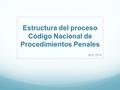 Estructura del proceso Código Nacional de Procedimientos Penales