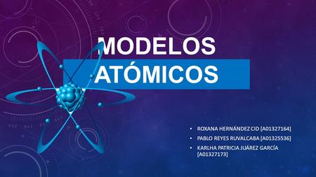 Modelos atómicos Roxana Hernández cid [A ]